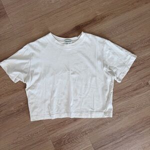 Richer Poorer Cropped Crewneck Tee in White